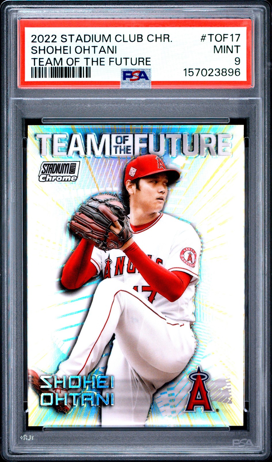 2022 TOPPS STADIUM CLUB CHROME TEAM OF THE FUTURE #TOF17 SHOHEI OHTANI PSA 9