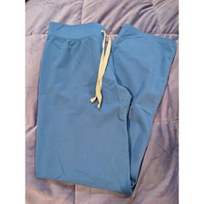Figs Livingston Scrub Pants Women XS Royal Blue Technical Collection Drawstring