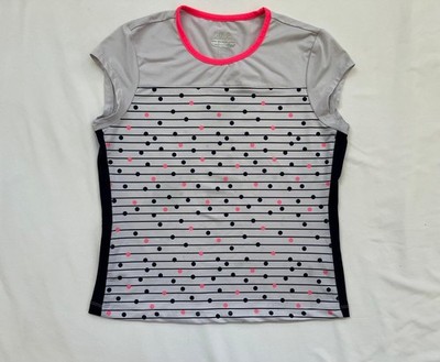 Fila girls size medium (8/10) light grey/pink/navy cap sleeve top