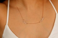 Custom Gold Name Plate Choker Necklace  Personalized Baby Name Jewelry  Dainty