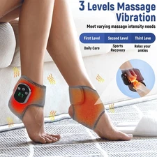 Electric Foot Ankle Massager Pain Relief Vibration 5 Mode Infrared Hot Compress