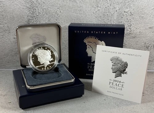 2024 S Peace Silver Dollar Proof Coin - 24XL - OGP & COA #OP3
