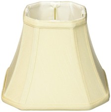 Square Cut Corner Basic Lamp Shade, UNO Table Lamp Fitter, Beige, 4.5" x 8" x...