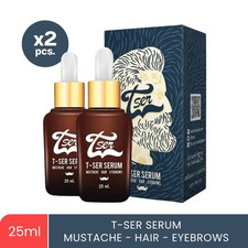 2x T-SER Hair Growth Tonic Hair Serum Product Eyebrows Mustache Thin Hair 25 ml.