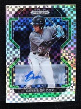 2022 Panini Prizm Draft Picks Power Plaid 11/17 Brenner Cox #PDP111 Auto 0xh3