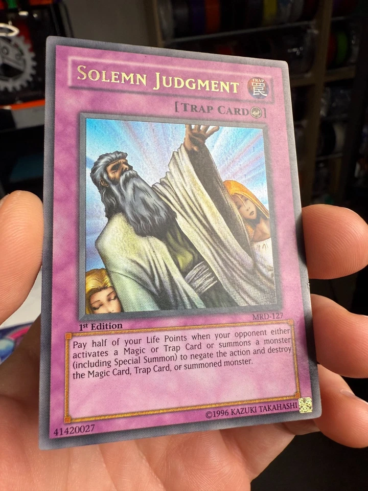 Solemn Judgment MRD-127 1st Edition Metal Raiders Yu-Gi-Oh NA - Image 2 of 4