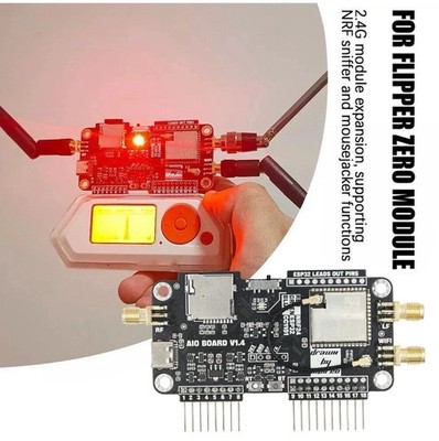 For Flipper Zeros 3-in-1 Expansion Board WiFi+CC1101+NRF24 Flash ESP32Ma F4US