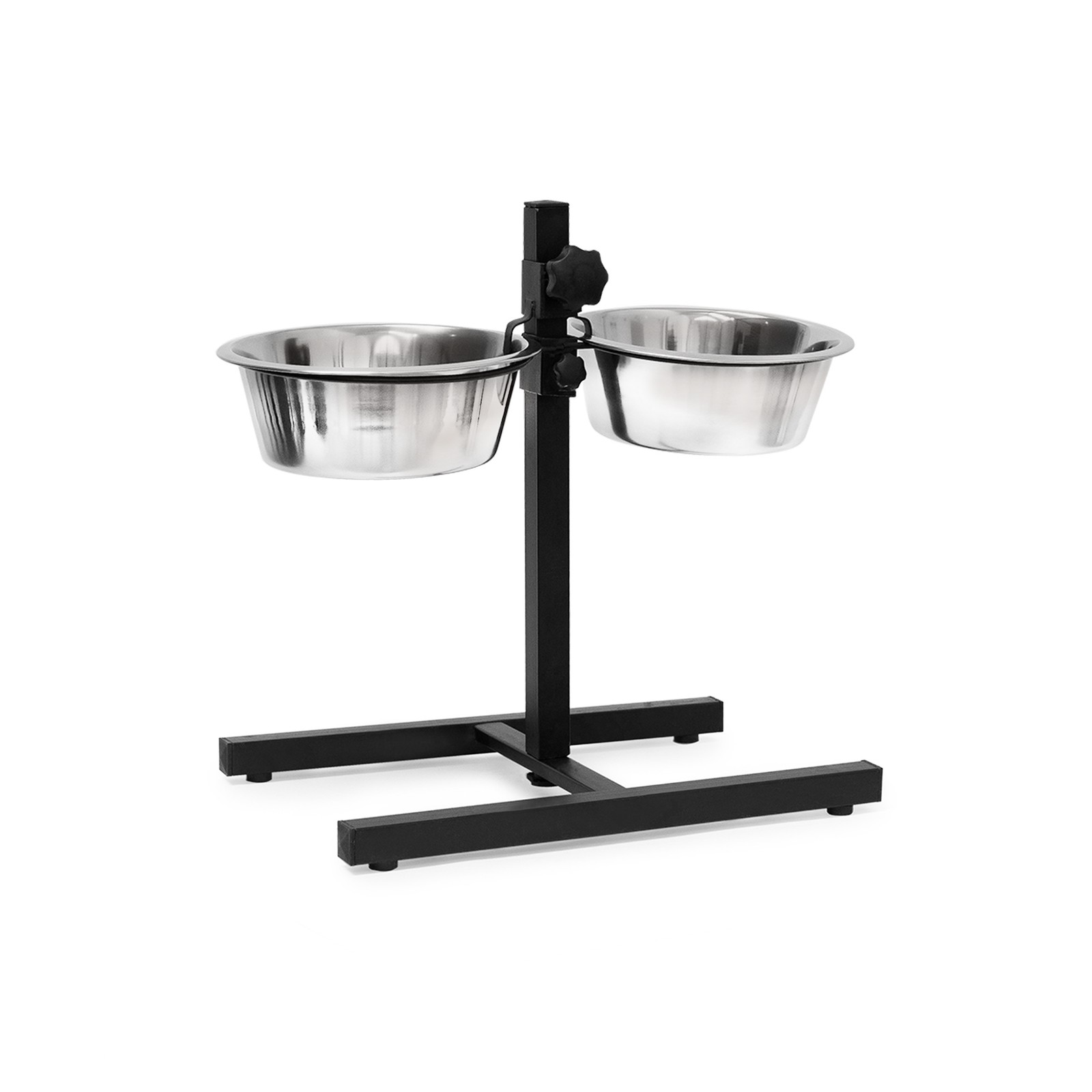 Set da 2 accessori per cani Sgabello con ciotole rialzate Antiscivolo Pieghevole