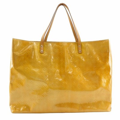 LOUIS VUITTON Reed GM M91140 Monogram Vernis Leather Large Tote Bag Authentic LV