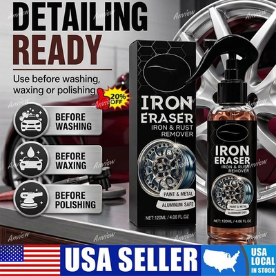 #ad Iron Eraser Rust Remover Spray Car Wheel Paint Brake Dust Fast Cleaner 120ML US $11.59