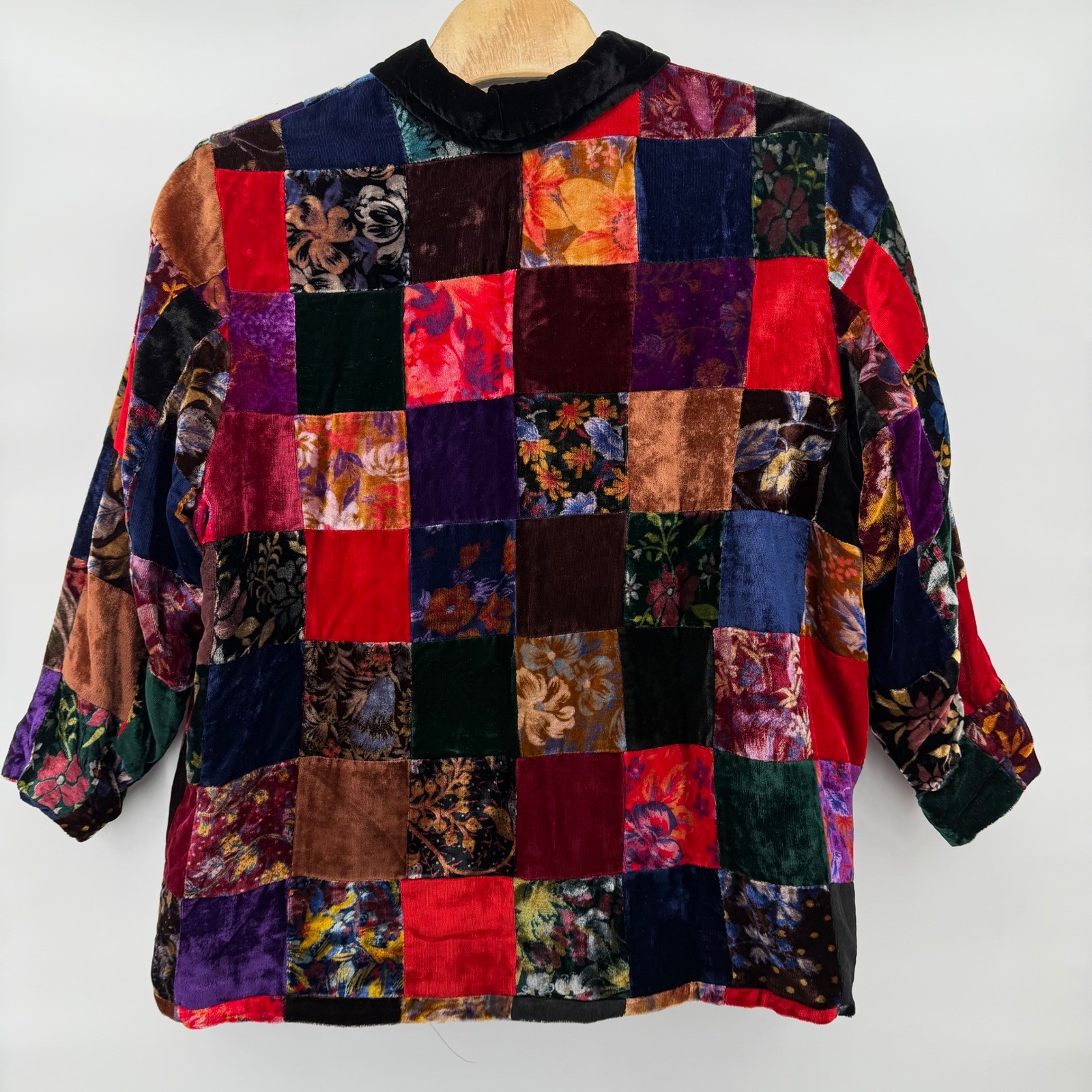 DEMOCRACY WEEKEND Patchwork Velvet Jacket Women's… - image 3