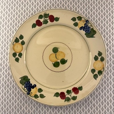Hand Painted Plate Titan Ware Adams Royal Ivory Salad/lunch Plates Fruits  9.75''