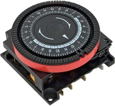 24 Hr Spa Timer, SPST 120V, 4-Term Orange Panel Mount TA4071