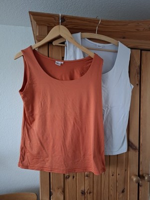 2 X Top Up Fashion Gr. 40/42 Orange und hellgrau/weiß