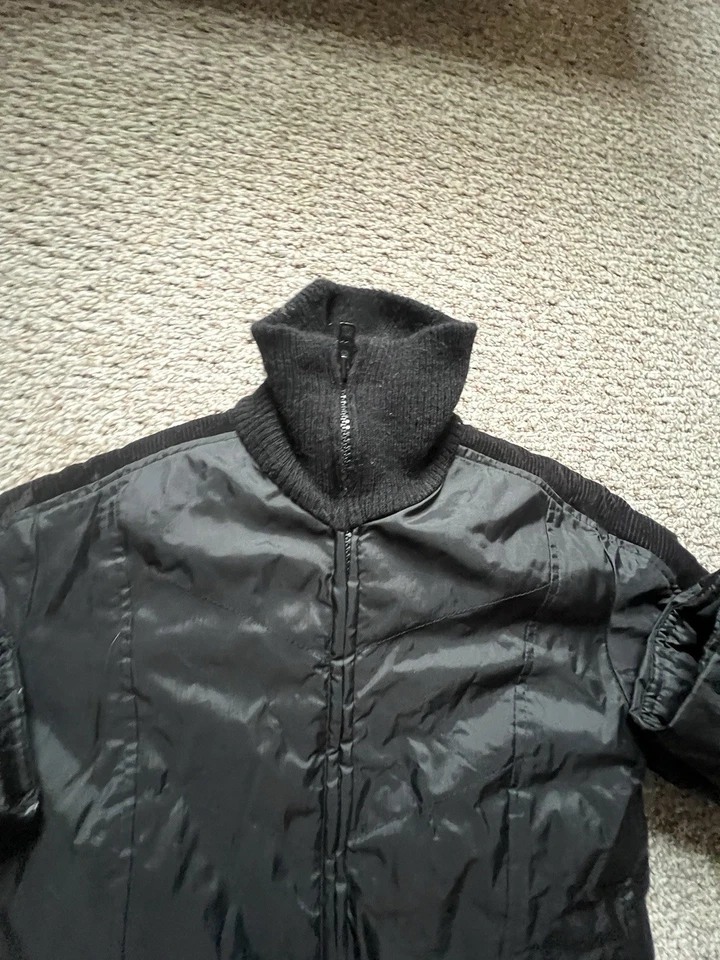 雅马哈黑色复古雪地摩托夹克女式中号全拉链 Puffer — 第 3/4 张图片