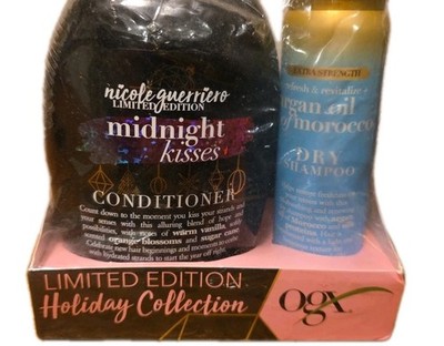 New OGX Midnight Kisses  Conditioner Limited Edition 13oz +Argan Oil Dry Shampoo