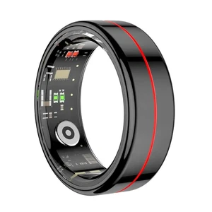 Smart Ring Fitness Tracker Health Monitor Sommeil Taux de coeur Blood Oxygène Noir UK