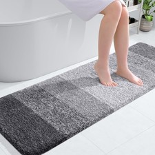 OLANLY Bathroom Runner Rugs Mat 59x20, Extra Soft Absorbent 59" X 20", Grey