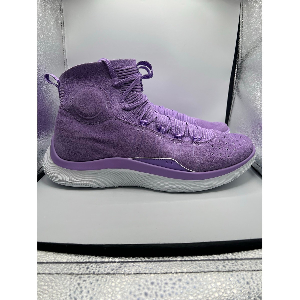 Under Armour Curry 4 Flotro Vivid Lilac Basketball Shoes size 16
