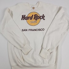 Felpa vintage Hard Rock Cafe taglia Lrg San Francisco anni 80 taglio raglan girocollo