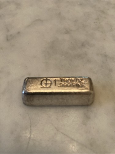 Scarce Vintage Omega M&B Mining 1 oz .999 Fine Silver Poured Bar - Picture 4 of 4