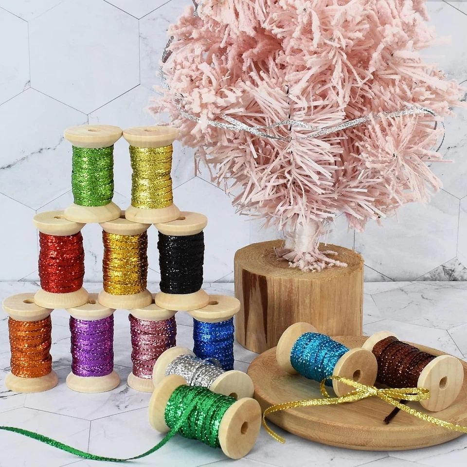 Fita fina prata 1/8 polegadas metálica trançada dupla face fitas de ondulação... - Imagem 3 de 4