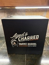 Aged & Charred Smoke Barrel Cocktail Smoker Kit with Lid, Woodchips, Torch