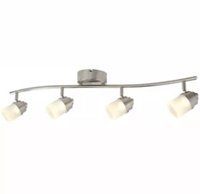 Hampton Bay 4-Light Brushed Nickel LED Track Lighting Kit 1001 715 211