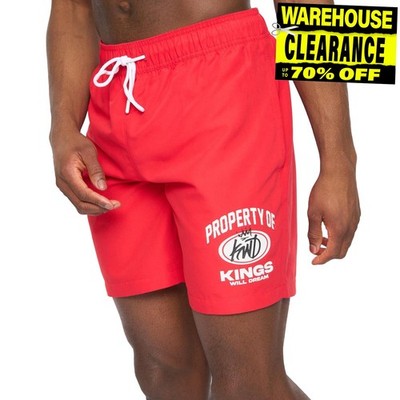 Kings Will Dream Mens Prop Beach Swim Shorts Swimming Trunks Red