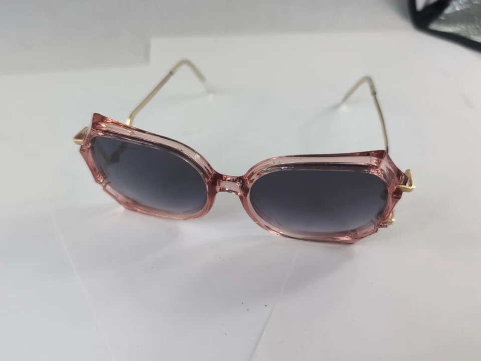 Gafas de sol vintage hippie años 70 rosa y dorado mariposa de gran tamaño CR39 Taiwán 5492 Foto 2 de 4