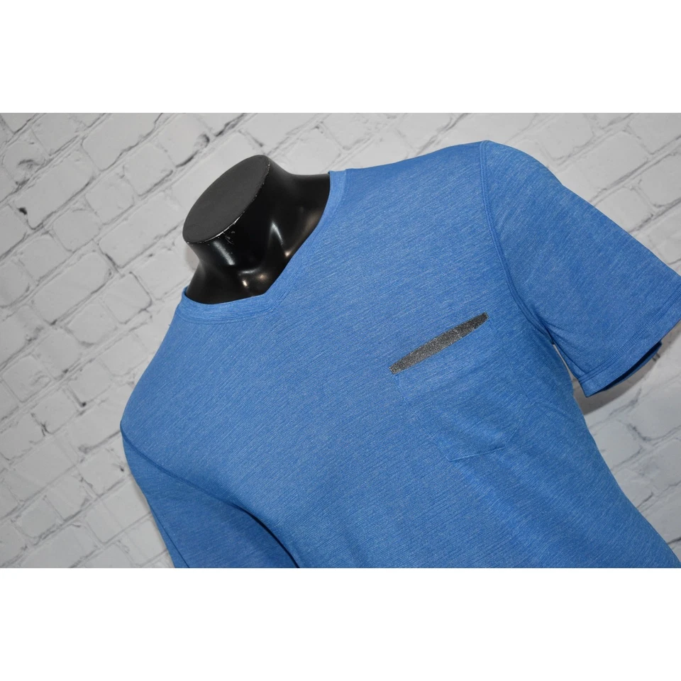 Camisa de Gimnasio Lululemon Para Hombre Talla Grande Rendimiento Mezcla de Poliéster Azul Foto 4 de 4