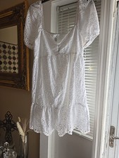 Altar'd State Puff Sleeve Eyelet 100 Cotton dress Sz XL