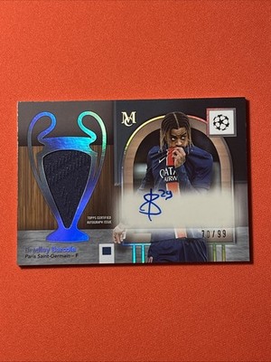 2024-25 Topps Museum Collection Bradley Barcola AUTO Relic #/99 Jumbo Autograph