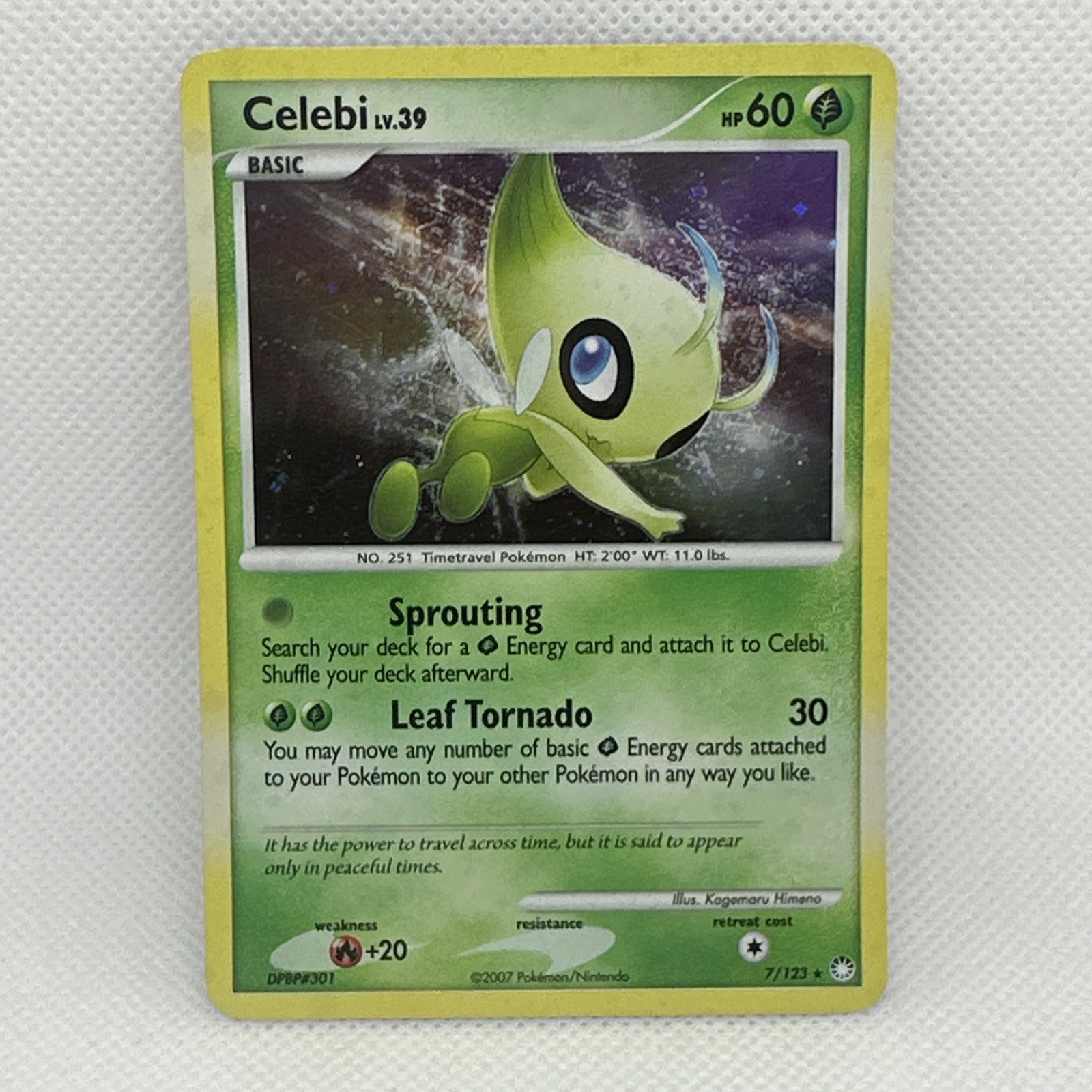Celebi - 7/123 - Mysterious Treasures- Holo Rare - Pokemon Card - LP