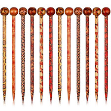 Cindeer 12 Pieces Wooden Hair Sticks Bulk Vintage Japanese Chinese Hairpins for