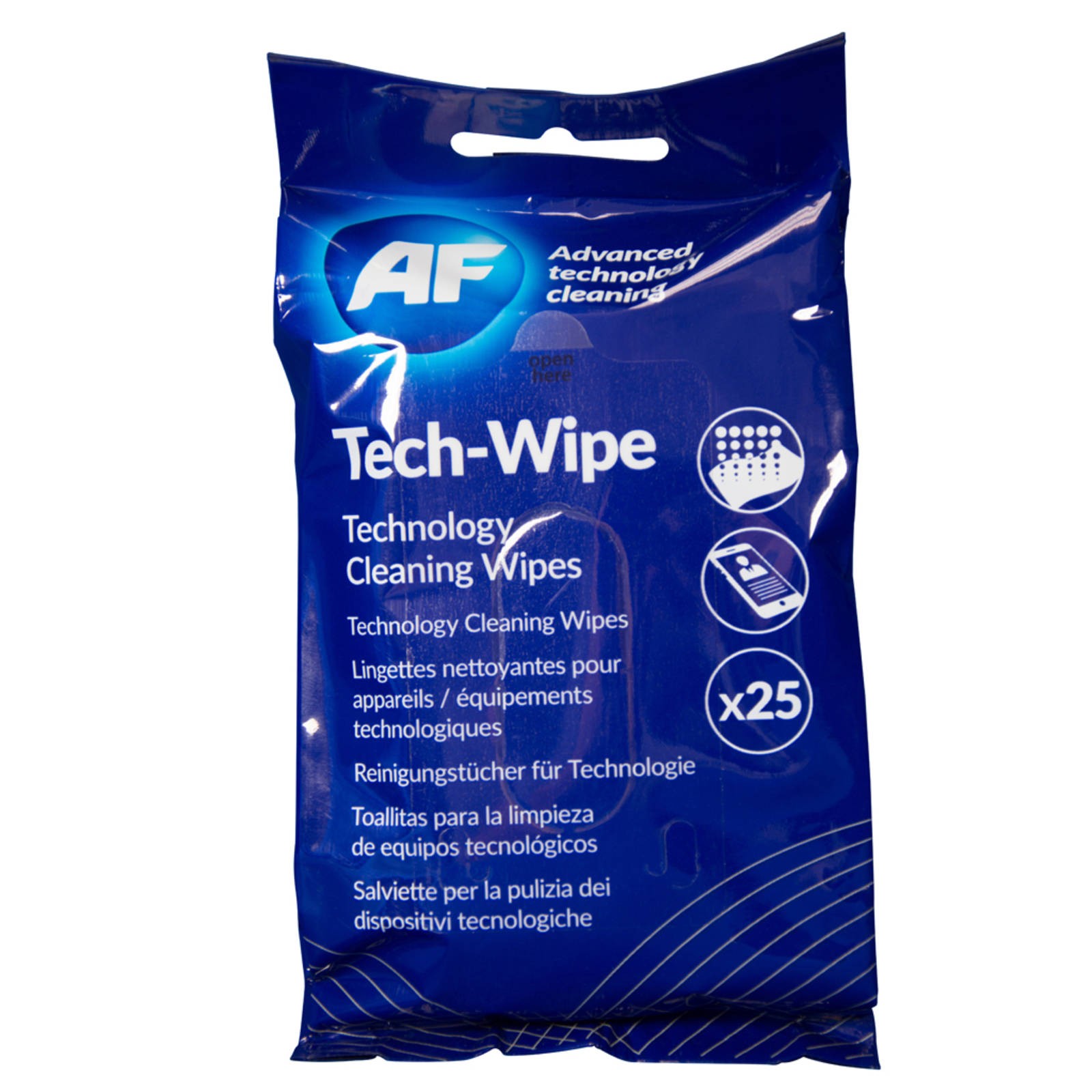 AF Tech-Wipe Technology Cleaning Wipes - 25 Impregnated Wipes