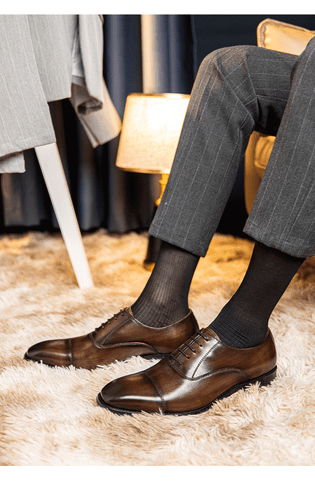 Zapatos Oxford Para Hombres Cuero Real Cuero de Vaca Con Cordones Vestido Formal Negocios Boda Talla - Imagen 12 de 17