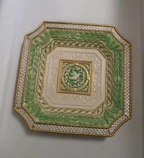 Fitz & Floyd Gregorian Collection Canape Plate Dove of Peace Embossed Leaves