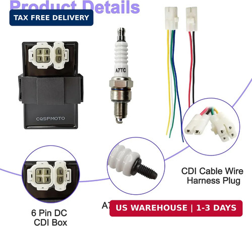 6 Pin DC CDI Box GY6 50cc 125cc 150cc 4 Stroke Scooter ATV Go Kart | eBay
