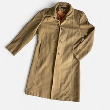 Halston Pea Coat - Size 6 - 100% Lambswool Shell With Pockets