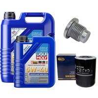 MotoröL Filter Set 5W-40 Liqui Moly 6 Liter + Schraube FüR Renault Master Ii Bus