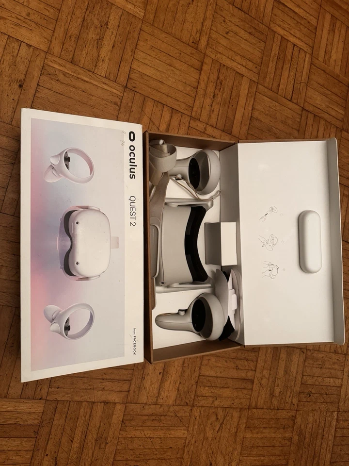 Oculus (Meta) Quest 2 128GB Headset - White Used with original box and Elite Strap - Image 2 of 4