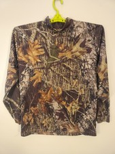 Mossy Oak T shirt Mens Medium Camo Long Sleeve Break Up Field Staff Vapor Rise