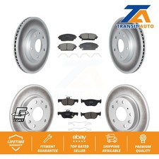 Coated Disc Brake Rotors And Semi-Metallic Pads Front Rear Kit For Mazda CX-30