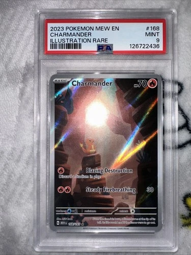 PSA 9 MINT - Charmander 168/165 Pokemon Scarlet & Violet 151 Illustration Rare