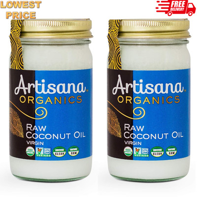 Artisana Organics Raw Virgin Coconut Oil 14oz 2-Pack | Organic, Cold-Pressed