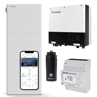 Growatt SPH5000TL3-BH-UP 0% MwSt §12 III UstG 5kW Hybrid Inverter + 20.4kWh Spei