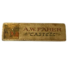 Vintage - A W FABER CASTELL - Drawing Pencil Box Tin - Made In Germany