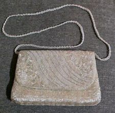 Vintage La Regale Beaded Gold Evening Purse Bag Clutch Elegant