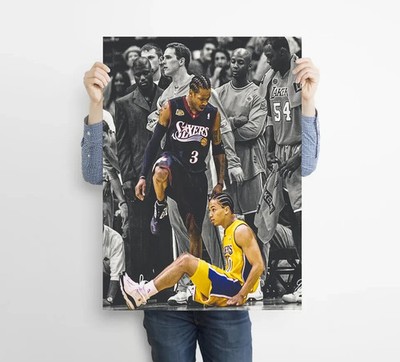 Allen Iverson Philadelphia 76ers Poster NBA Legend Basketball Wall Art, Noframe